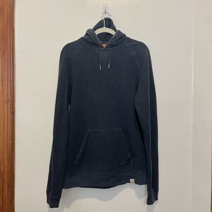 Carhartt Pullover Hoodie Pique Cotton Mesh Knit Navy Blue Sample Rare Sz M
